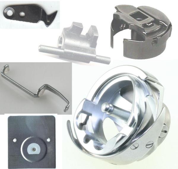 Diamond Needle Corp. Embroidery Machine Parts Bobbin Cases, Hooks