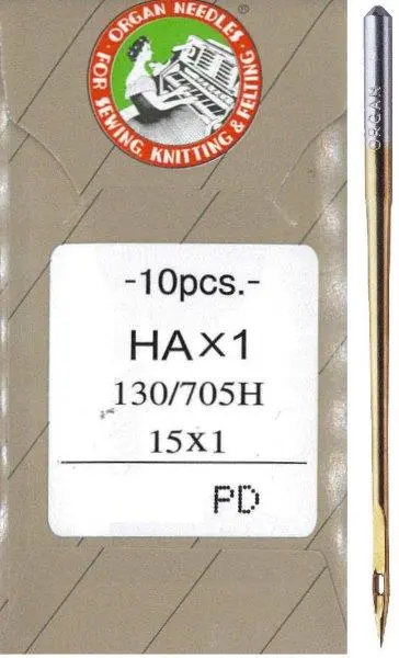 10 Sewing Machine Needles Organ 15X1, Flat Shank, Ballpoint All Sizes  Available. HA X 1 -  Hong Kong